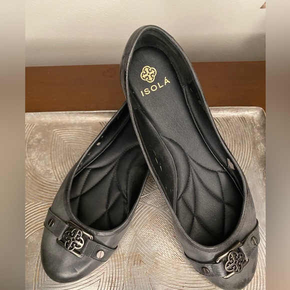 Gunmetal grey flats with buckle detail - Picture 2 of 7